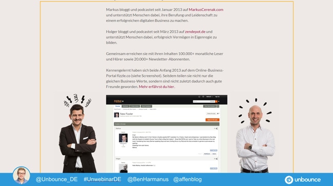 Verkaufstext für Landing Pages: Wer sind die Personen hinter dem Angebot