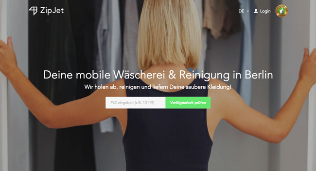 Landing Page von ZipJet: USP in der Subline kommunizieren